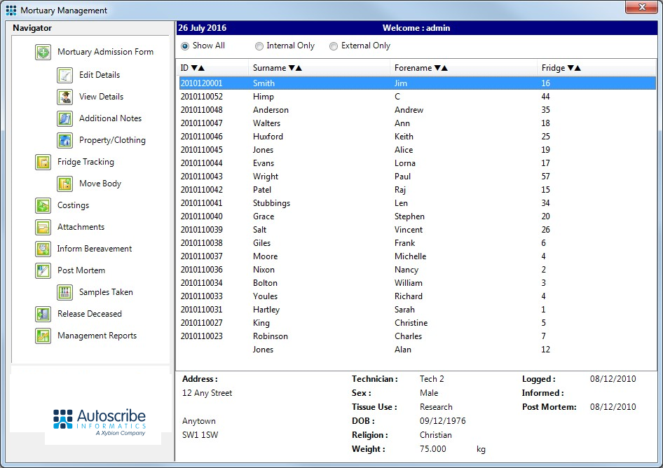 Mortuary Lims Workflow