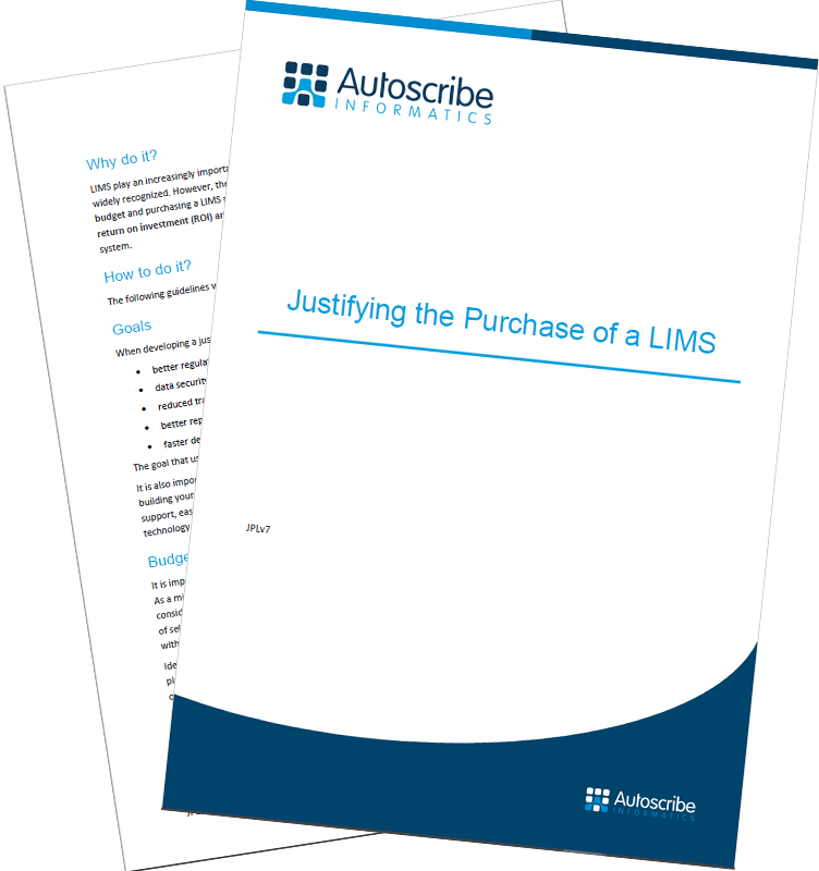 Picture of cover of white paper - Justify the Purchase of a LIMS